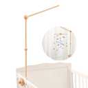 Baby Crib Mobile Arm - Wooden Baby Mobile Crib Holder for Mobile Hanging Baby Crib Attachment for Nursery Decor (PMZ105101-1P#HJ)