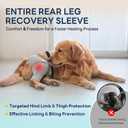Dog Sleeve for Rear Legs to Stop Licking, Upgraded Recovery Sleeve for Hind Back Leg Wounds,TPLO, ACL Surgery, Light Comfortable Cone Alternative,Left,2XL,Grey