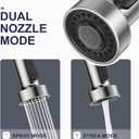Brushed Nickel Kitchen Faucet with Pull Down Sprayer, Stainless Steel Spring Commercial Kitchen Sink Faucet with 10-Inch Deck,1 or 3 Hole Installation for Farmhouse, RV Camper, Laundry & Utility Sink
