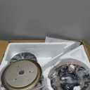 42 Inch Ceiling Fans with Lights and Remote - Brushed Nickel Flush Mount Ceiling Fan with Light Low Profile, 6 Speeds, Quiet DC, 3CCT Dimmable, Indoor Outdoor Ceiling Fans for Patios Bedroom