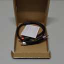 Amazon Basics RCA Y-Adapter Splitter Cable, 2-Female to 1-Male, Gold-Plated, for Subwoofer and CD Player, Dual Shielded, 12 Inches/30.4 cm, Black