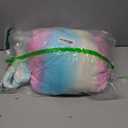 RONGTAI Womens Robes Plush Fleece Hooded Bathrobe Thick Nightgown with Pockets Fluffy Sleepwear (X-Large, Rainbow)