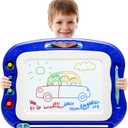 Magnetic Drawing Board,Large Doodle Board Toddler Toys for Girls Boys 3 4 5 6 7 Year Old Kids Gift Etch A Colorful Sketch Magnet Erasable Pad (Blue)