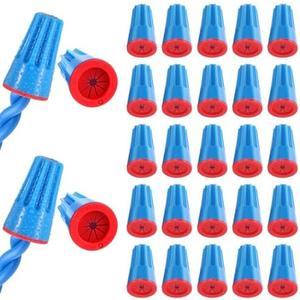 100pcs Waterproof Wire Nuts Electrical Connectors Eelectrical Wire Covers for Wet Landscape Wires Connector 22AWG-14AWG Outdoor Seal Twist Nuts Caps Electricals Splice Kit for Landscape Lighting