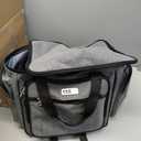 CAB55 Rolling Craft Bag, Tote Bag with Wheels for Women, Rolling Teacher Bag with Removable Folding Hand Truck (Grey)