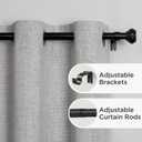 Joydeco Black Curtain Rod Adjustable 32-88 Inches, 1" Diameter Heavy Duty Curtain Rods for Windows, Decorative Splicing Drapery Rods with Resin Finials for Living Room Bedroom Kitchen