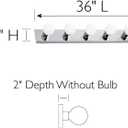 Design House Vanity Lights, 6 Linear Lights, Dimmable, Horizontal or Vertical Use, Uses (6) 60W Bulbs, For Bathroom/Makeup Vanity, Polished Chrome, 36.0 in. L x 4.33 in. H x 2.0 in. D, 500942