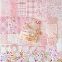 Doraking 100pcs Vintage Floral Scrapbook Paper Journaling Stickers Assorted Set, Material Paper Memo Junk Journal Supplies for Bullet Journaling Retro Crafts Planner Collage Card Album