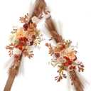 Lisuun Wedding Arch Flowers, Artificial Flowers for Decoration, Large Flower Swag for Boho Styles Wedding Ceremony Floral Decor - Pack of 2