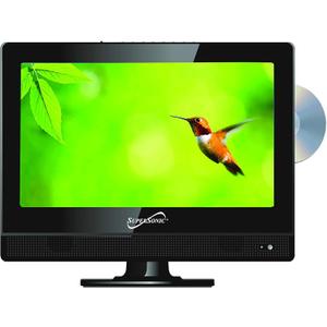 Supersonic SC-1312 13.3-Inch ELED FHD TV with Built-in DVD Player, HDMI, USB, SD, 1080p, Dual Tuners, Multi-Language OSD and AC/DC Compatibility - Perfect RV & Kitchen TV