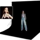 BEIYANG 10 x 10 ft Black Backdrop Background for Photography, Photo Cloth Background Screen, Wrinkle-Resistant Black Curtain for Portrait, Product Video, Photography Studio