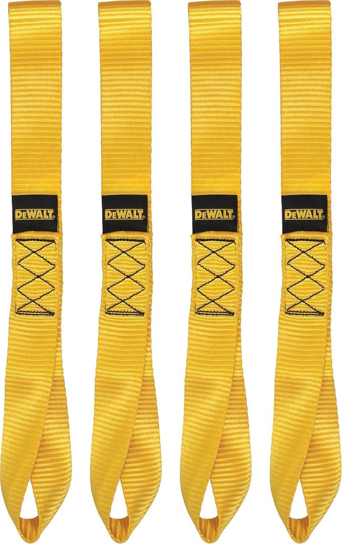 DEWALT 1.7"×18"×11,000 lbs Heavy-Duty Soft Loops Tie-Downs, 4 Pack