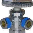 LASCO 06-7321 Dual Outlet Valve, 1/2-Inch Iron Pipe Inlet X 3/8-Inch Compression Outlet X 3/8-Inch Compression Outlet, Chrome