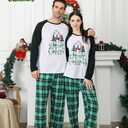 VNVNE Family Christmas Pjs Matching Sets for Women/Men/Couples/Adults, Holiday Xmas Reindeer Elf Plaid Pajamas Sleepwear (M)