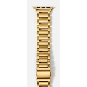 Watch Band, Stainless Steel Metal Chain, Smart-Watch Link Bracelet Strap, Wrist-Band for i-Watch Series 9 8 7 6 5 4 3 2 1 SE, 45mm 44mm 42mm, Gold