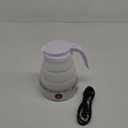1 Pack Travel Portable Foldable Electric Kettle, 0.6L Small Collapsible Hot Water Boiler For Coffee Tea (White)
