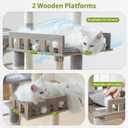 Gitelsnour Maine Coon Cat Tree, Heavy Duty Cat Tree for Indoor Cats Large Adult, Cat Tower for Large Cats 20 lbs+ with Hammock, 2 Big Perches, 2 Cat Condos, 15 Scratching Posts, Light Gray GCT033W