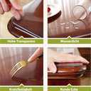 OstepDecor Clear Table Protector 40 x 80 Inch, 2mm Thick Plastic Table Cover, Waterproof PVC Clear Table Cover Protector, Desk Protector Mat, Writing Desk Pad for Desktop, Coffee & Dining Room Table