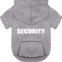 Paiaite Hemp Grey Chihuahua Dog Hoodie: Warm and Stylish with a 'Security' Printed Sweatshirt, Cold Weather Pet Clothes, and Sweater Coat All in One - Perfect for Winter and Cool Summer Nights (S-(3~5.5lb) | Chest(~15.7"))