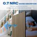 Yuzzy Wood Slat Wall Panel 4 Pack, 48" x 24" Acoustic Wall Panels for Interior Wall Decor and Noise Cancelling, Soundproof Wall Panels for Living Room, Bedroom, Office, Oak