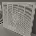 HVAC Premium 26 x 22 Duct Opening Steel Return Air Filter Grille, for 1-inch Filter, Removable Door, Flat Stamped HVAC Vent Cover Grille, Outer Dimensions 28.5 x 24.5
