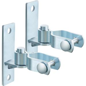 Dunzy 4 Pcs 1-3/8" Heavy Duty Wall Mount Gate Hinge Chain Link Gate Hinge with 5/8'' Pin Pipe Fence Pressed Steel Chain Link Fence Frame Outdoor Hardware
