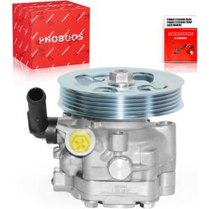 PHOBOOS Power Steering Pump Compatible with Subaru Forester 2010-2013, lmpreza 2011-2014, Legacy/Outback 2005-2009For 4-Cylinder/2.5L Engine ONLY, with Outlet & Pulley, Ref. 21-5196