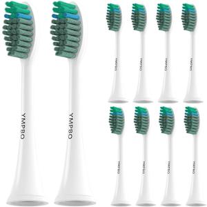 YMPBO 10 Pack Toothbrush Replacement Heads Compatible with TAO Clean Sonic Toothbrush Adults, Tooth Brush Head Toothbrush Heads Refill, Medium Bristles, Whitening