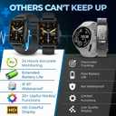 Inspiratek Smartwatch for Men & Women - Multi-Function Health Fitness Watch w/Accurate All- Day Sleep, Step & Heart Rate Monitoring - Waterproof iOS and Android Smart Watch for Women & Men (Black)