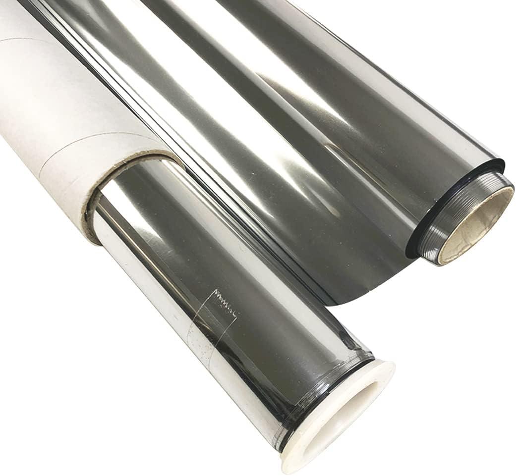 Reflective Mylar Metal Film Sheeting Mirror-Like Reflecting Grow Light Reflector for Indoor Garden Grow Room Window Wall Floor Roof Ceiling Cover 2 mil Thick 50 ft Length