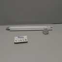 TONIAL Curtain Rods 32 to 58 Inch(2.6 to 4.8 ft), Telescoping Splicing 3/4 Single Rods for Windows 20 to 53 Inch(1.7 to 4.4 ft) Christmas Decorative Drapery Rod with Translucent Diamond Finial, Silver