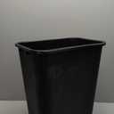Amazon Basics Trash Can, Rectangular Commercial Office Wastebasket, 10 Gallon (Pack Of 1), Black (Previously AmazonCommercial brand)