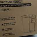 Single Serve Coffee Maker for K-Cup Pod and Grounds, Hot and Iced Coffee Maker, Stainless Steel Coffee Maker, Strong Button Feature, 6 to 14oz Brew Sizes, 50oz Removable Tank, Up to 6.5 Inch Cup, Grey