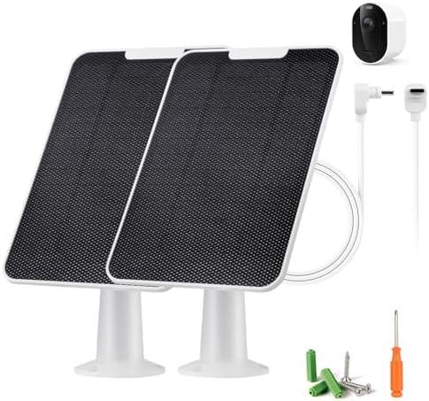 Solar Panel Charger Compatible with Arlo Pro 6/6 XL, 6V 5W Solar Panel for Arlo Pro Security Camera 2K HDR (6th Gen, 2025 Release), IP65 Weatherproof, USB-C Plug, 9.8ft Cable Secure Wall Mount, 2 Pack