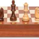 Husaria Professional Staunton Tournament No. 6 Wooden Chess Game Set with 2 Extra Queens, 3.9-inch Kings