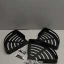 VOLPONE 3-Pack Black Triangle Shower Caddy, 3-Tier Corner Shelves, Rustproof Shower Storage Rack, Drill Free Wall Mount Shower Organizer, 40lbs Load Capacity