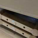 Nathan James Barker Counter Height Solid Wood Barstool with Upholstered Cushion, Backless Island Stool with Rubberwood Legs and Natural Textured Linen Upholstery for Kitchen, Brown/White