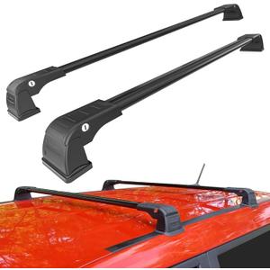 Anti-Theft Heavy Duty Roof Rack Cross Bar Compatible with Kia Soul 2014 2015 2016 2017 2018 2019 Roof Rack Cross Bars Aluminum Adjustable Roof Rack Rail