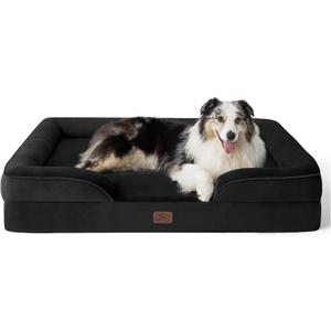Bedsure Orthopedic Dog Bed for Extra Large Dogs - XL Washable Dog Sofa Beds Large, Supportive Foam Pet Couch Bed with Removable Washable Cover, Waterproof Lining and Nonskid Bottom, Black (42.0"L x 32.0"W x 6.5"Th)