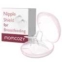Momcozy Ultra-Thin Nipple Shields, 100% Food-Grade Silicone for Breastfeeding Moms, BPA/BPS-Free, Super-Soft & Portable Carry Case Included, 17mm