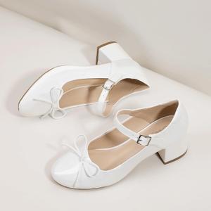 Women's Closed Toe High Heels Dress Pointed Toe Wedding Pump Shoes,Size 9,White/Pu