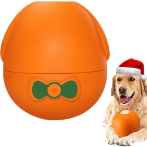 Yipetor Dog Wobbly Toys, Frozen Treat Toy, Treat Dispensing Dog Toy, Premium Treat Dog Toy, XL, Treat Dispensing Dog Toy, Large Chew Toy, Durable Natural Rubber Toy (Tangerine)