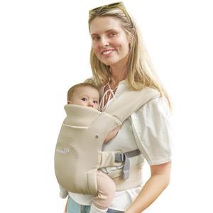 GROWNSY Baby Carrier, Cozy Newborn Carrier, Ergonomic Baby Wraps Carrier Newborn to Toddler with Head Support, Cream