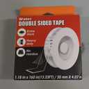 Extra Large Double Sided Tape Heavy Duty Removable 1.18 Inch x 160 Inch, Clear & Tough Nano Tape, Multipurpose Mounting Tape Picture Hanging Strips Adhesive for Poster Carpet