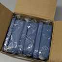 Teenyyou 6 Packs 1 Cup Silicone Soup Freezer Molds with Lid Silicone Soup Freezer Trays Rectangle Reusable Food Preserving Tray Freezing Sauces Stews(Dark Blue, Gray)