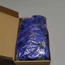 Boao 24 Pieces Christmas Artificial Glitter Poinsettia Flowers Xmas Flowers Wedding Christmas Tree New Year Ornaments (Royal Blue)