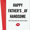 11 x Fathers Day Card from Wife, Girlfriend - Fathers Day Gift for Husband, Dad, Boyfriend - Happy Father's Day Card for Husband, Dad, Boyfriend - Funny Fathers Day Card with Envelope