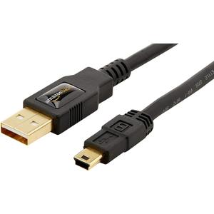Amazon Basics USB-A to Mini USB 2.0 Cable, 480Mbps Transfer Speed with Gold-Plated Plugs, 3 Foot, Black
