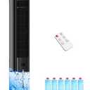 42 INCH Swamp Cooler Air Conditioner w/4 Mode &3 Speed, Aroma&Memory Function, 15H Timer Portable Air Conditioners No Windows Needed, 6 Ice Packs, 1.1-Gal Dual Tank Evaporative Cooler for Room