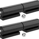 Heavy Duty Gate Hinges 5 Inches- 2 Pack Weld On Install Black Iron Barrel Hinge 450lbs Capacity for Swing Door Trailer Ramp Metal Driveway Gate Drive Gate